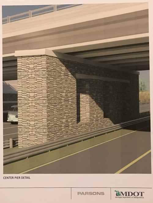 MDOT 11 9 2016 Territorial Road Overpass center pier detail pic1 proc 500w662h